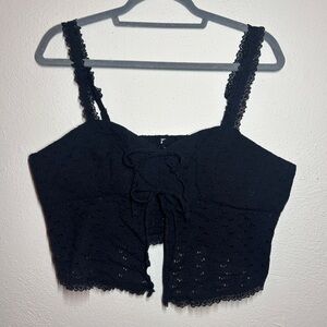 5/$25 Elegant Black Lace Women Top